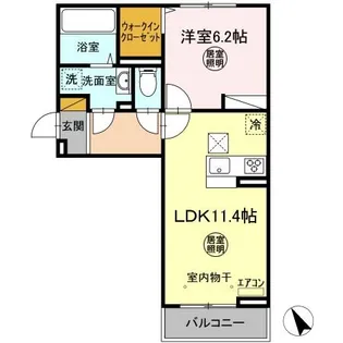 リベラーレ 新原【1階】の間取り