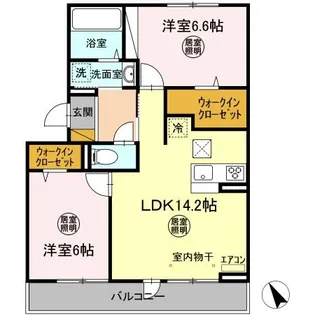リベラーレ 新原【2階】の間取り