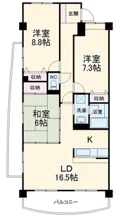 シェーンヴォーネン【3階】の間取り