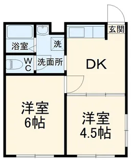ラヴィアンローズ【201号室】の間取り