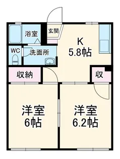サンハイツ茅ケ崎 A【1階】の間取り