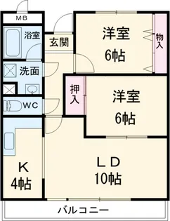ビューテラス富貴【305号室】の間取り