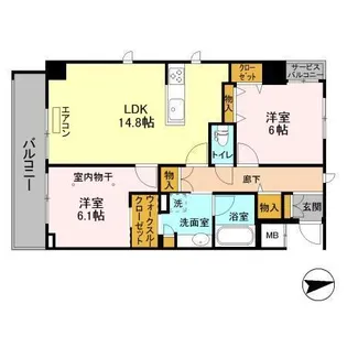アヴェニール柏の葉【1階】の間取り