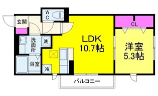 AXIS松戸【3階】の間取り
