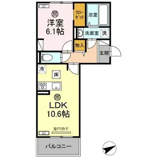 Rose Court(ローズコート)【103号室】の間取り