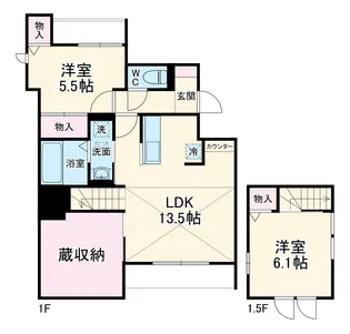 Hanna Green WEST【1階】の間取り