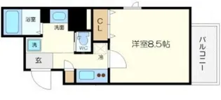 ルクレ西長堀【1201号室】の間取り