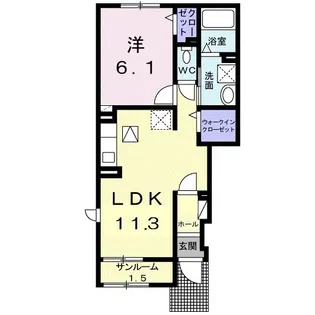 アルマンド【1階】の間取り