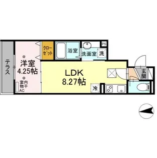 コルツァ蓮根【1階】の間取り
