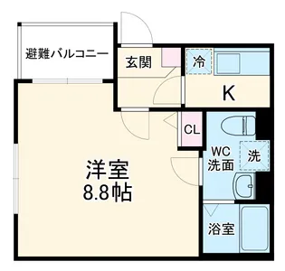 ベイルーム横須賀衣笠【1階】の間取り