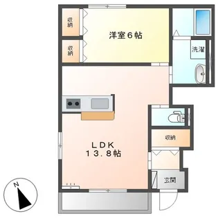 ラ・パッセ・デラ・メンテ【1階】の間取り