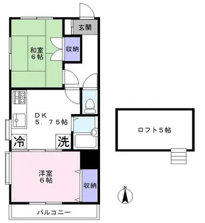 ラフィーヌ・吉野B棟【2階】の間取り
