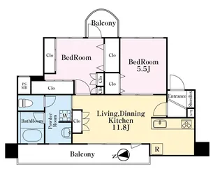 グエルスクエア八王子【11階】の間取り