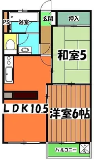 市川コーポラス【3階】の間取り