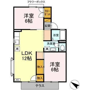 ブエナ・ヴィスタ【1階】の間取り