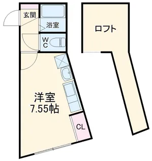 CREW HOUSE本八幡【2階】の間取り