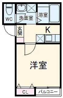 calm days一ノ割【1階】の間取り