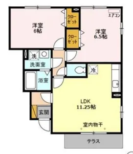 ドエルグランモア【1階】の間取り