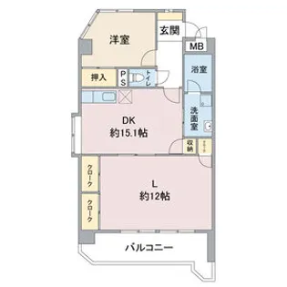 グリーンヒルズ浅井【201号室】の間取り