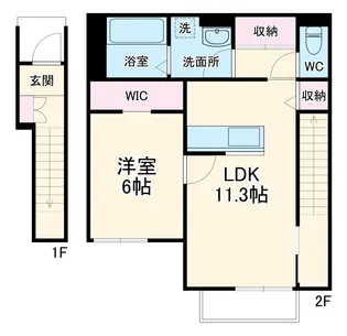Rilassare(リラサーレ)【202号室】の間取り