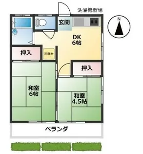 第一光コーポ【2-A号室】の間取り