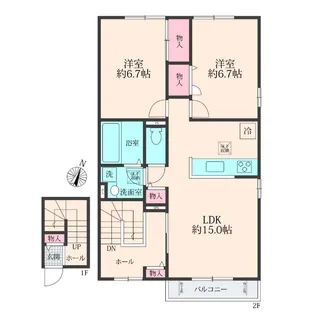 アイビスコート【2階】の間取り