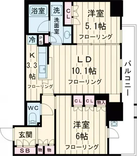 シティハウス西池袋【2階】の間取り