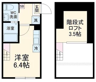 ハーミットクラブハウスキアーヴェⅢB棟【202号室】の間取り