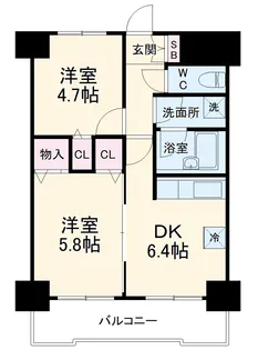 ライオンズマンション海老名第3【705号室】の間取り