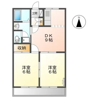 ヒルトップ内張【201号室】の間取り