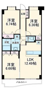クイーンズ・パレス1【2階】の間取り