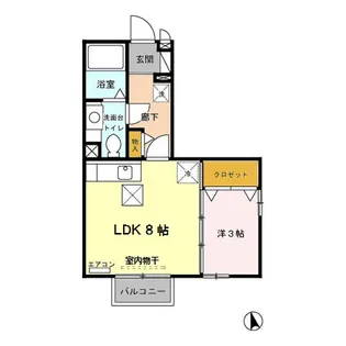 フォンテーヌ Ⅰ【1階】の間取り