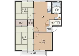 ニューハイツウィングA棟【201号室】の間取り