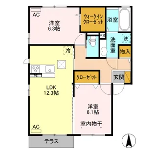 アリイス【1階】の間取り