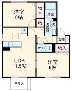 セピアコート B棟【1階】の間取り