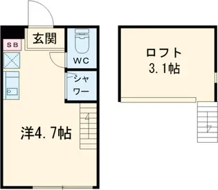 ハーモニーテラス桜上水Ⅲ【101号室】の間取り