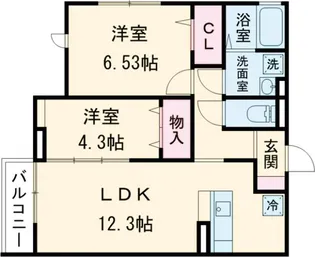 D−RESIDENCE府中桜通り【3階】の間取り