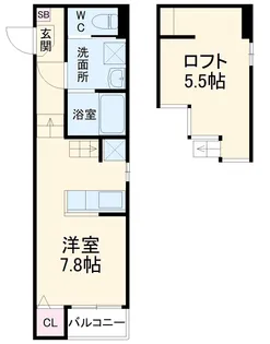 アールグレイス石橋【205号室】の間取り