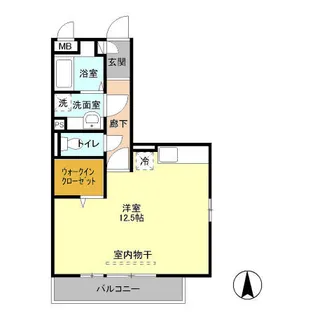 クレール【205号室】の間取り