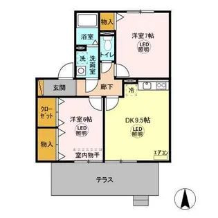 ROYAL GARDEN CASAHARA F【1階】の間取り