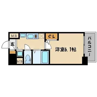プレサンス天神橋ディオレ【6階】の間取り