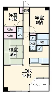 クレアハウス壱番館【302号室】の間取り