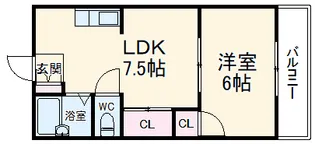 メゾン高比良【205号室】の間取り