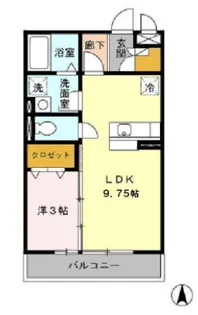 セジュールスクエア【3階】の間取り