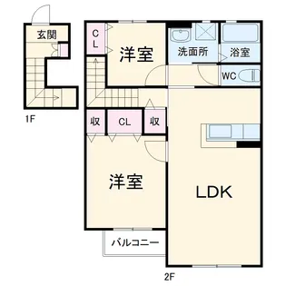 メゾンフルール【2階】の間取り