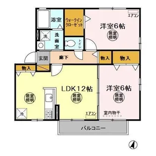 パークフラッツ C【201号室】の間取り