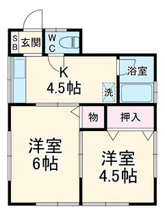 みどり荘【1階】の間取り