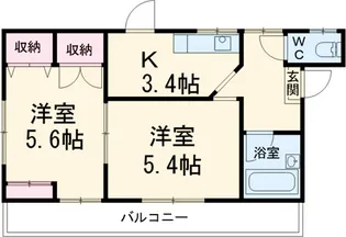 サンハイツ立川【302号室】の間取り