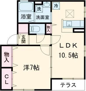 ジュネセゾン【1階】の間取り