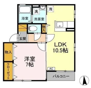 ジュネセゾン【2階】の間取り